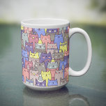 Classy Cool Christmas Cats Funny Coffee Mug<br><div class="desc">Girly-Girl-Graphics at Zazzle: Modern Classy Cool Cute Elegant Trendy Customizable Colourful Pastel Purple, Pink, Blue, and Grey Funny Christmas Cats Lovers Printed Pattern White Classic Ceramic Coffee Mug features a fashionably chic design and makes a uniquely lovely Christmas Holidays or any day gift for yourself or your friends and family....</div>