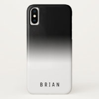 Classy COOL Gradient Black and White Personalized