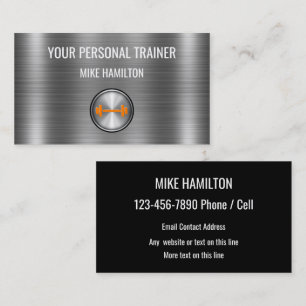 Classy Cool Personal Trainer Theme Business Card