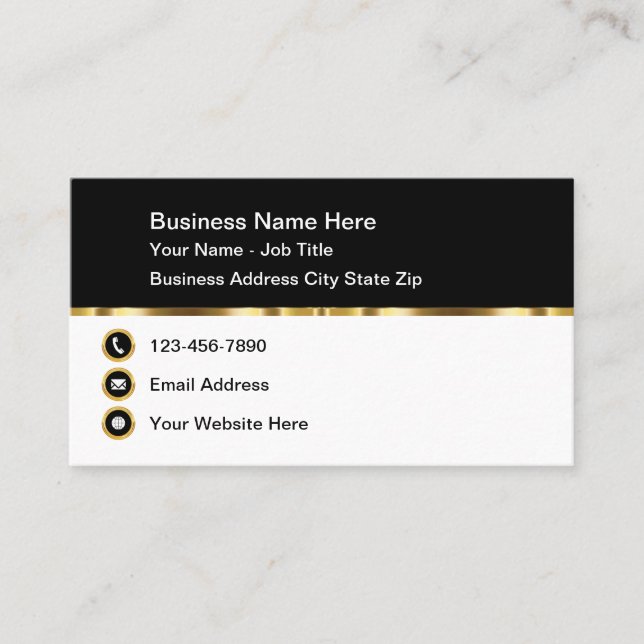 Classy Corporate Executive Business Cards Design (Front)