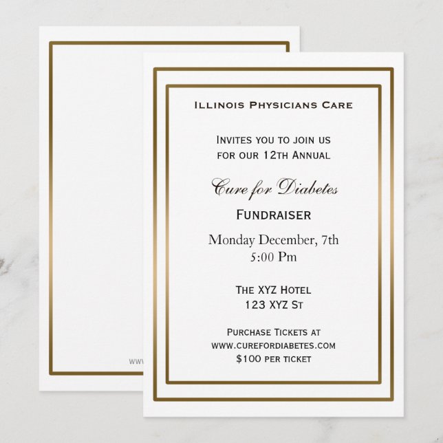 classy Corporate party Invitation (Front/Back)