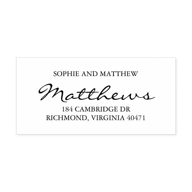 Classy Couple Return Address Self-inking Stamp (Design)
