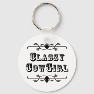 Classy Cowgirl KEY CHAIN ~ Customizable