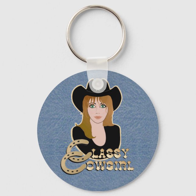 Classy Cowgirl KEYCHAIN (Front)