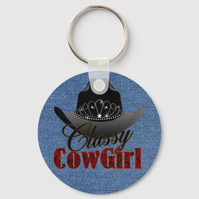 Classy Cowgirl Rodeo Queen Keychain (MRK-Revised) (Front)