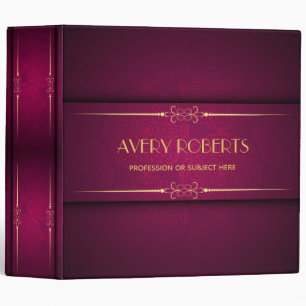 Classy crimson mandala ornament Elegant Binder