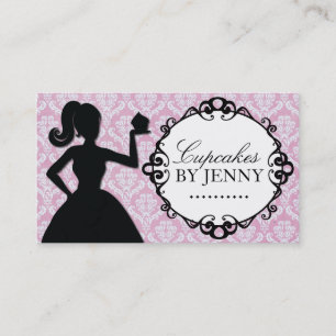 Classy Cupcake Silhouette Business Cards