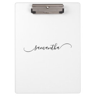 Classy Curved Swash Signature Name Clipboard