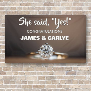 Classy, Custom Engagement Congrats Banner