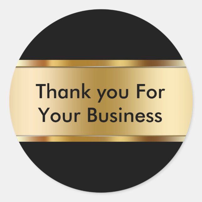 Classy Customer Thank You Stickers (Front)