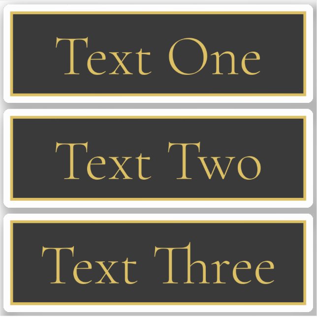 Classy Customizable Black & Faux Gold (Front)