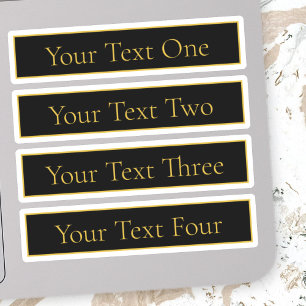 Classy Customizable Black & Faux Gold