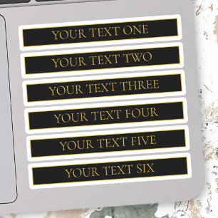 Classy Customizable Black & Faux Gold