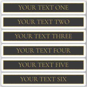 Classy Customizable Black & Faux Gold