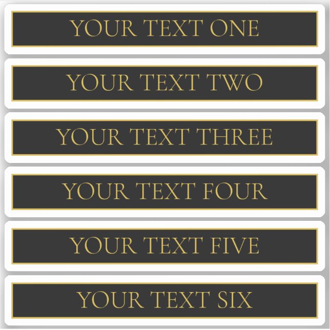 Classy Customizable Black & Faux Gold (Front)