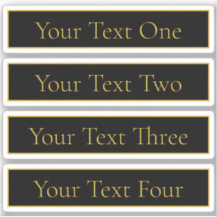 Classy Customizable Black & Faux Gold