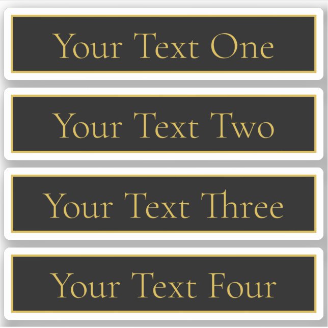 Classy Customizable Black & Faux Gold (Front)