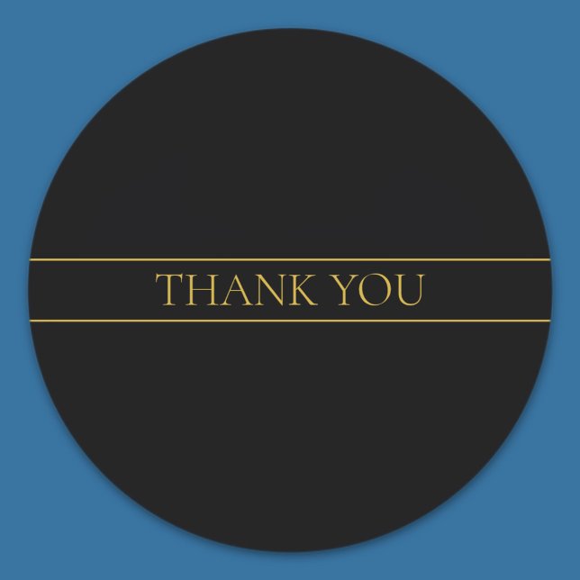 Classy Customizable Gold Text & Lines Classic Round Sticker (Creator Uploaded)