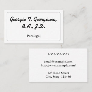 Classy & Customizable Paralegal Business Card