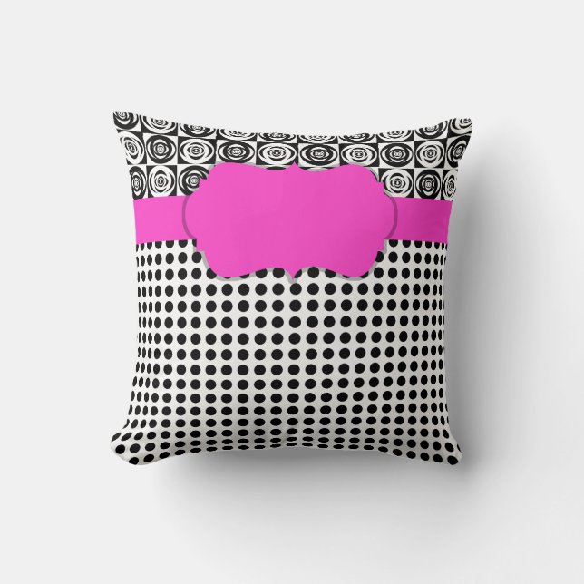 Classy Customizable Pattern Throw Pillow (Front)