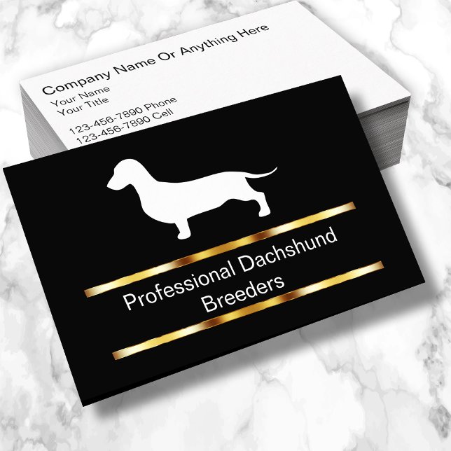 Classy Dachshund Breeder Cartes de visite (Créateur téléchargé)
