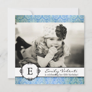Classy Damask Birthday Party Invitation