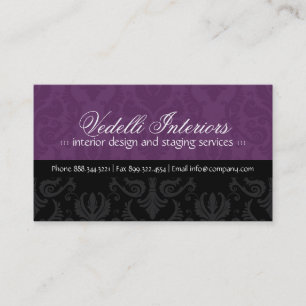 Classy Damask Designer Business Card