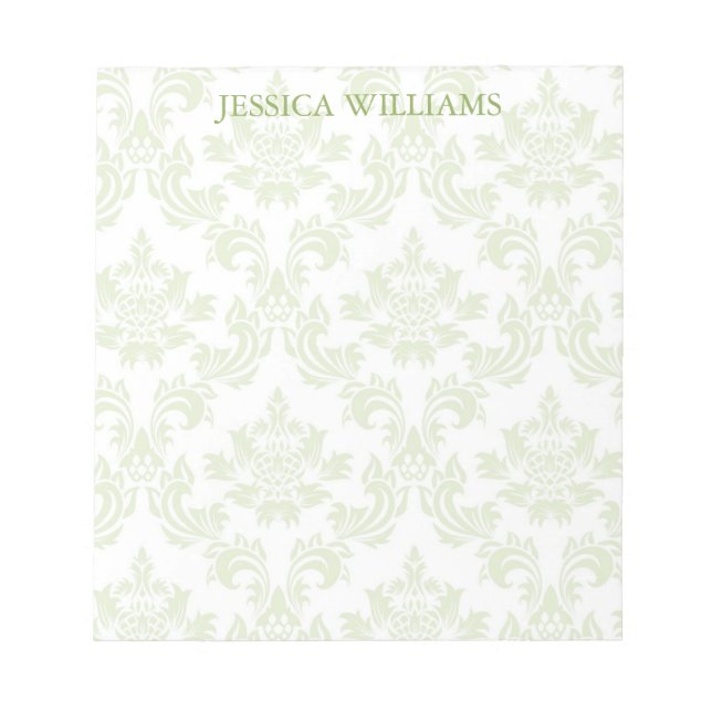 Classy Damask Notepad (Front)