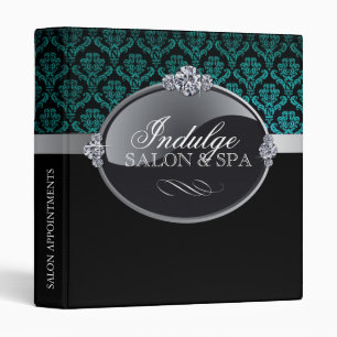 Classy Damask Salon Appointment Binder
