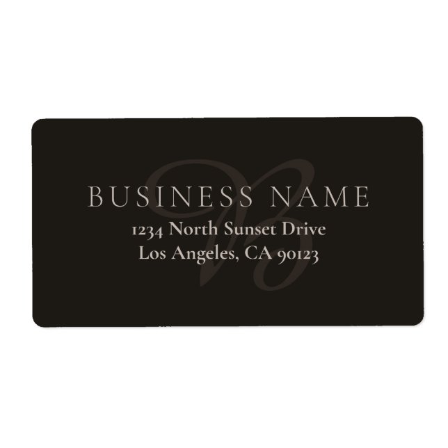 Classy Dark Brown Return Address (Front)
