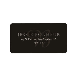 Classy Dark Brown Return Address Label