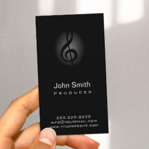 Classy Dark Clef Producer Business Card