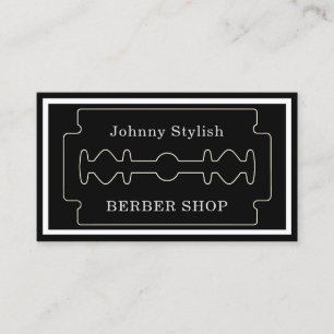 Classy dark look elegant barber style business card