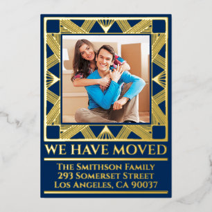 Classy Deco Chic Personalized Moving Announcement 