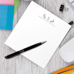 Classy Deer Antlers Grey Monogram Notepad<br><div class="desc">Classy deer antlers personalized with monogram and your name.</div>