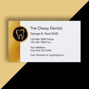 Classy Dentist Business Cards