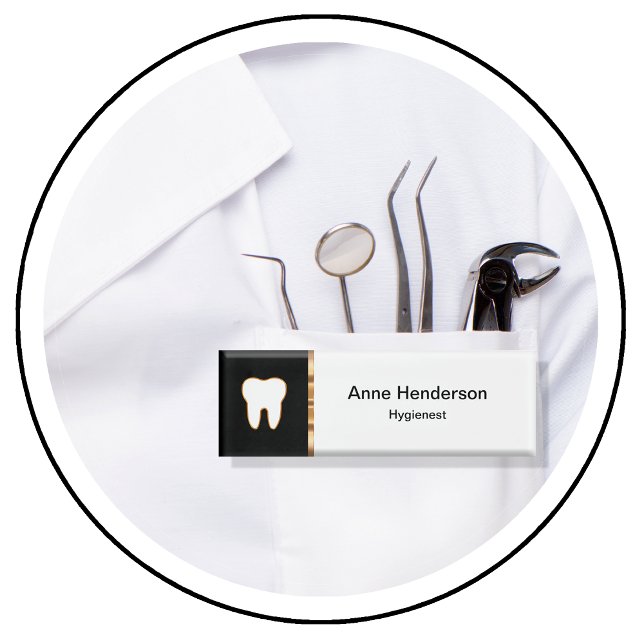 Classy Dentist Office Hygienist Name Tag (Creator Uploaded)