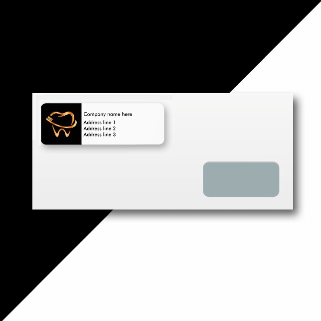 Classy Dentist Office Return Address Sticker Label (Creator Uploaded)