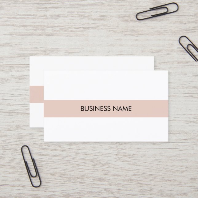 Classy Design Modern Elegant Plain Company Business Card (Front/Back In Situ)