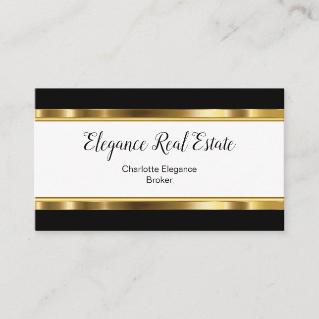 Classy Design Real Estate Business cards (Front)