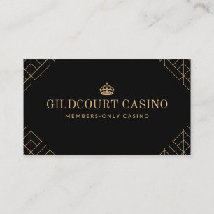 Classy Diamond Pattern Royal Casino Business Card
