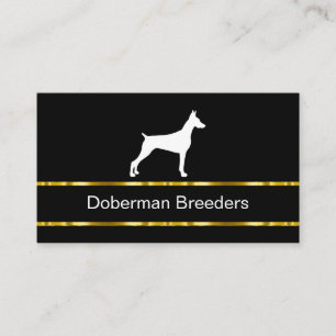 Classy Doberman Pinscher Carte de visite éleveur d