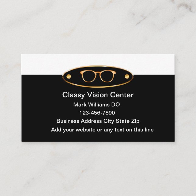 Classy Docteur Vision Center Cartes de visite (Devant)