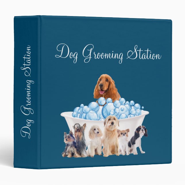 Classy Dog Grooming Business Binders (Front/Spine)