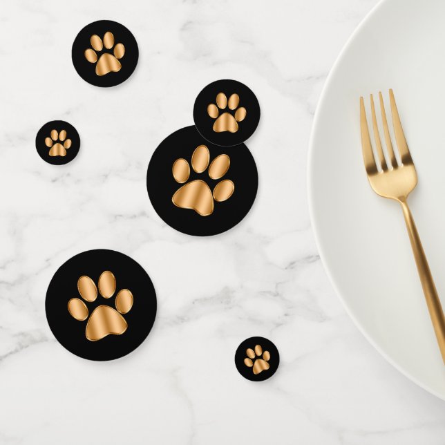 Classy Dog Paw Print Confetti (Group)