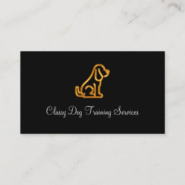Classy Dog Training Classy Or Trainer Business Card (Front)