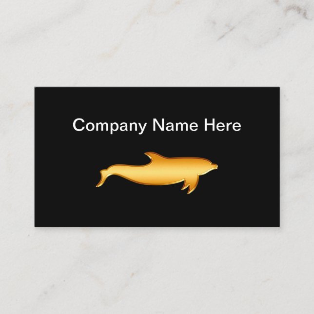 Classy Dolphin Logo Theme Business Card (Front)