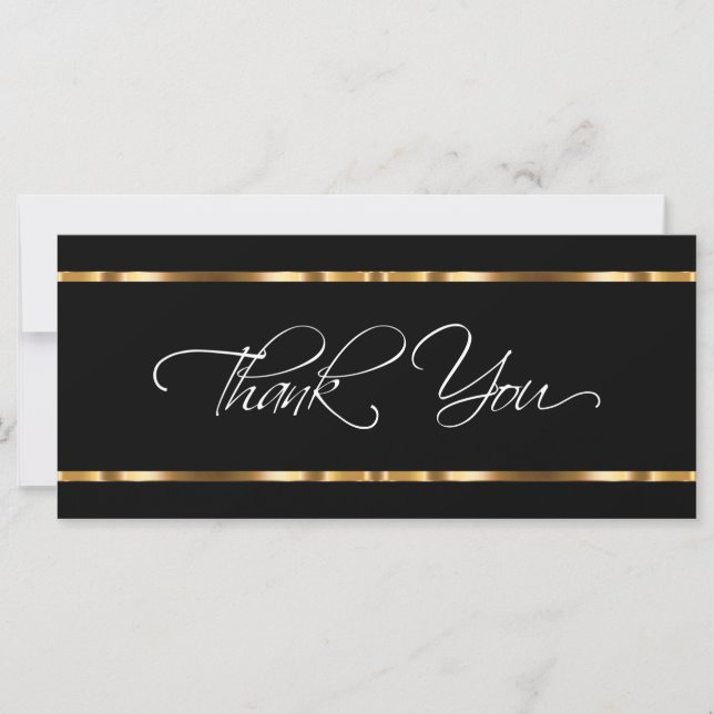 Classy Double Side Flat Business Merci Cartes (Devant)