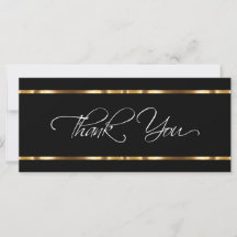 Classy Double Side Flat Business Thank You Cards
