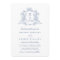 Classy Dusty Blue Floral Crest Wedding